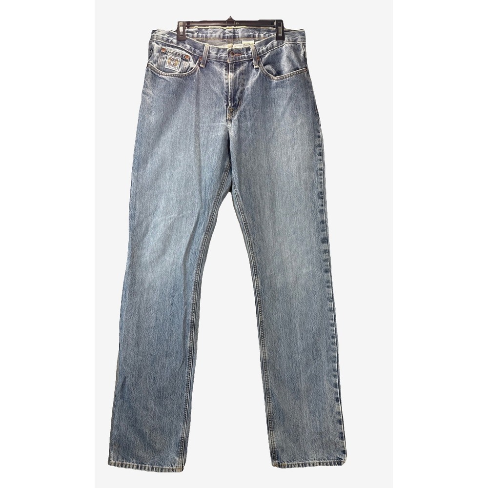 Cinch Jeans Mens 34x40 Blue Relaxed Fit White Label Straight Leg Western Cowboy